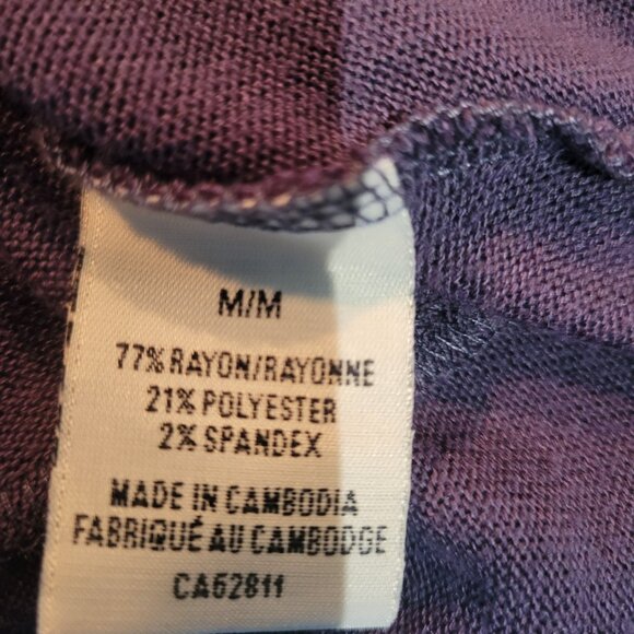 Shirt sleeve purple top - Picture 4 of 4